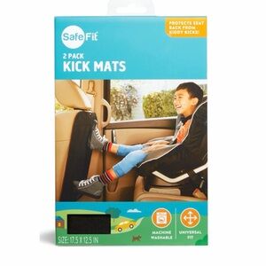 SAFE FIT 2 Pack Black Kick Mats for Kids